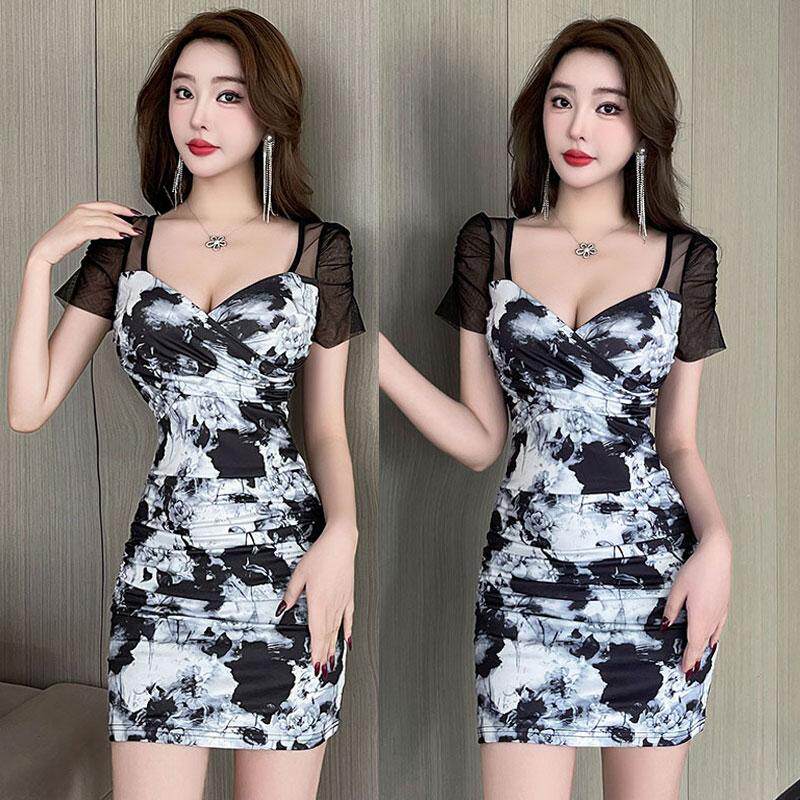 2025性感纯欲修身柔式足疗连衣裙