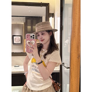 春夏时尚 T恤女 百搭减龄可爱天使印花短袖