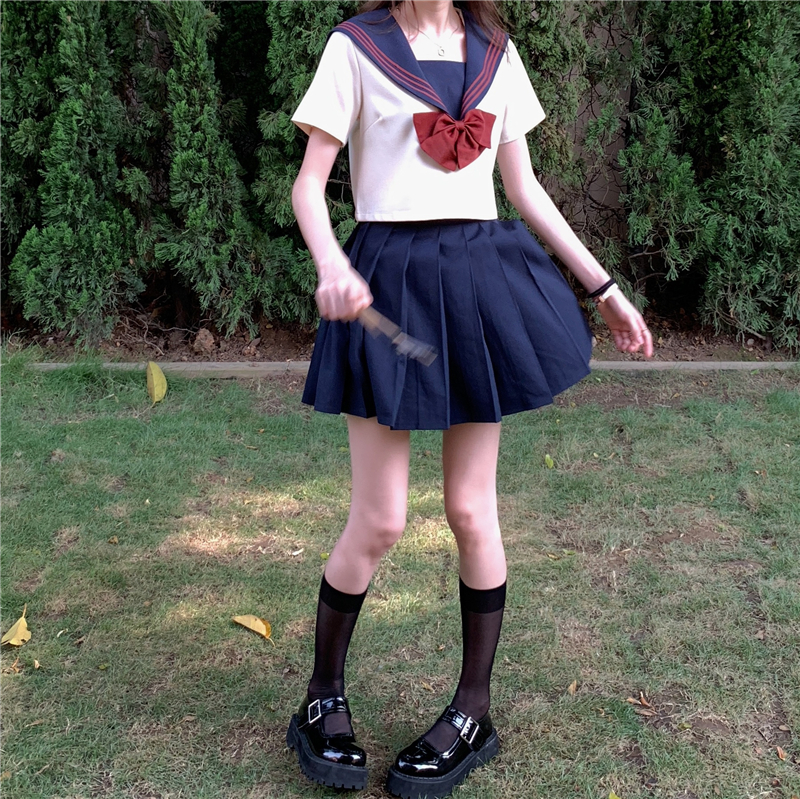 實拍實價 JK制服水手服學院風+百褶裙
