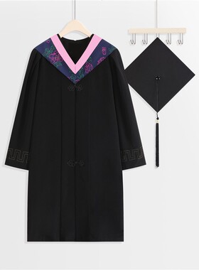 贡绒面料学士服大学生本科毕业礼服文科理科工科袍定制团购