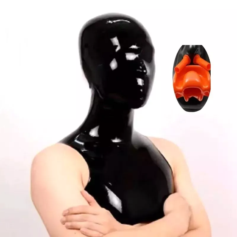 乳胶头套 连头上衣 眼睛微孔 带牙套鼻管 无拉链 定制