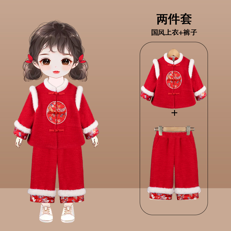 女宝宝国风加厚周岁礼服