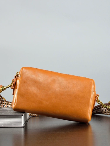 Сумка через плечо, барсетка, универсальные кожаные бретели, из натуральной кожи, простой и элегантный дизайн, воловья кожа, коллекция 2023