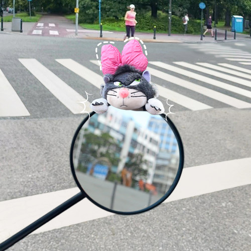 爱玛元宇宙电动车后视镜装饰摆件公仔玩偶电瓶车摩托车小配件配饰