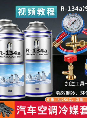 R134a车用空调制冷剂加氟套装