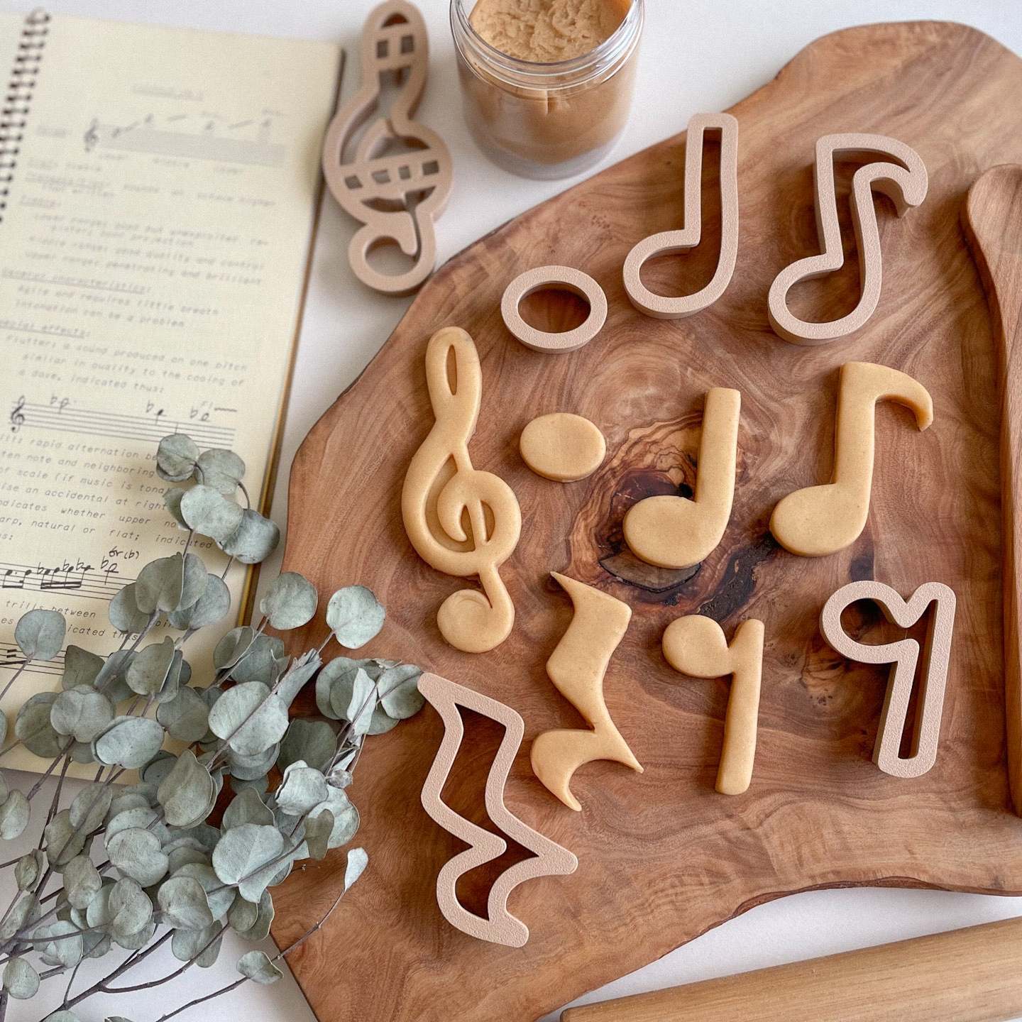 可爱音符形状六件套PLA模具
