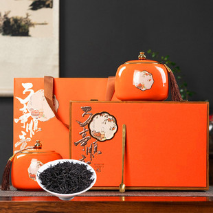 春茶新茶桐木关正山小种红茶叶浓香型陶瓷罐礼盒装高端过年送礼