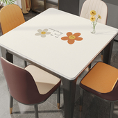 四方桌布轻奢高级感免洗防水防油防烫正方形餐桌垫PVC桌子保护垫