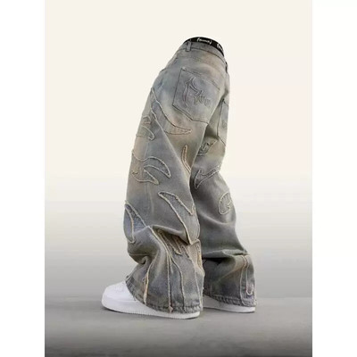 2025 American Fashion Patch Baggy Casual Jeans For Men And