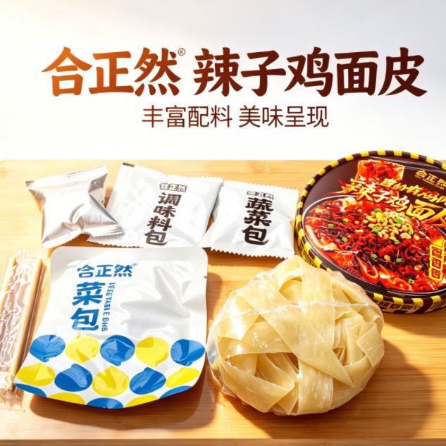 合正然辣子鸡面皮方便速食干拌香辣火鸡宿舍速食面