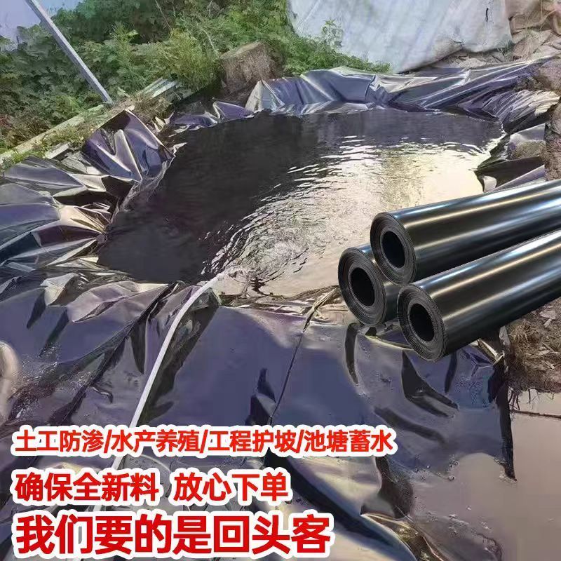 加厚鱼塘专用防渗膜hdpe防渗土工膜鱼池防水布土工布防水防潮地膜