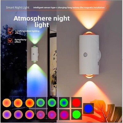 Twilight to Dawn Magnetic Night Light Sports Human Sensing