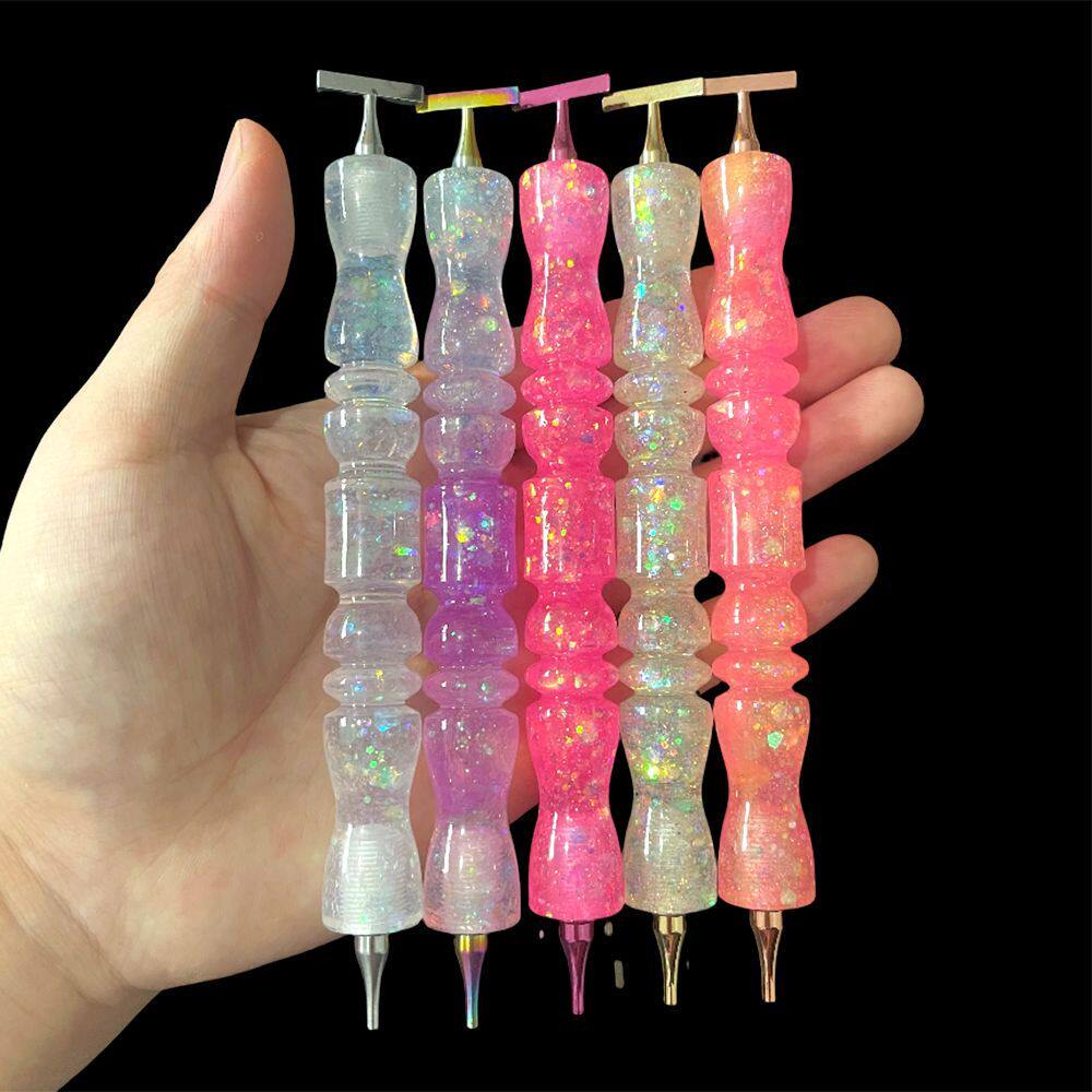 仙女款螺纹点钻笔不锈钢笔头钻石画方圆钻粘贴DIY工具