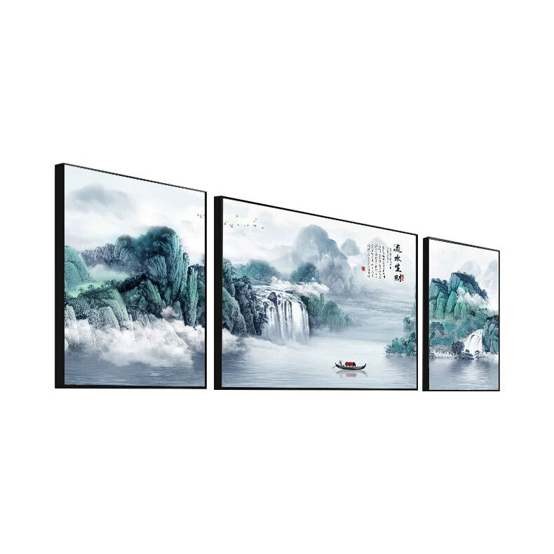2026新款客厅装饰画沙发背景墙上挂画新中式轻奢山水壁画大气字画