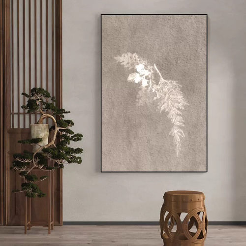 禅意新中式挂画中国风客厅背景墙山水装饰画茶室书房玄关茶室壁画