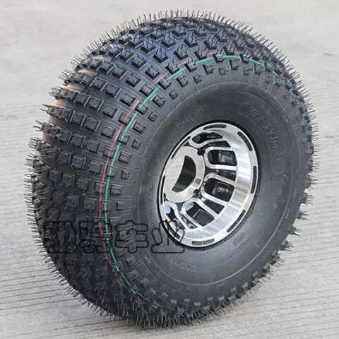 改装卡丁车配件沙滩车22X11-8寸真空越野胎加宽颗粒草地轮胎+轮毂