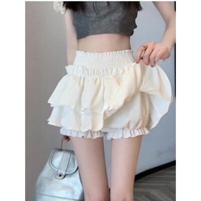 L 16838 White High Waist Ballet Skirt 白色高腰花苞裙 专