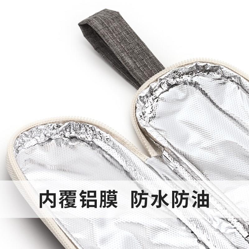 铝膜便携短款餐具收纳防水防油铝新款收纳袋600D户外牛津布