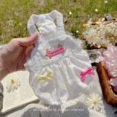 春夏宠物衣服猫咪狗狗 蕾丝蝴蝶结 彩色波点刺绣南瓜裙 舒适透气