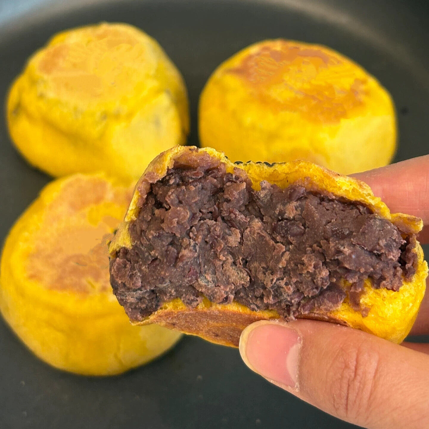 包子早餐加热即食南瓜豆沙包山东纸皮南瓜红豆包手工包子早餐速食