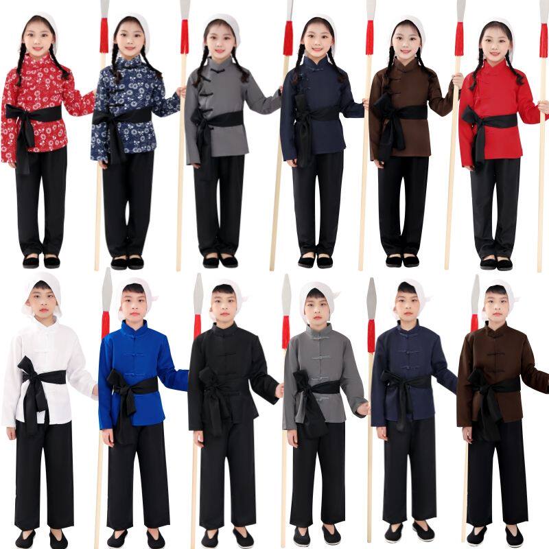 成人儿童游击队服装地下儿童团演出服小英雄雨来海娃鸡毛信演出服