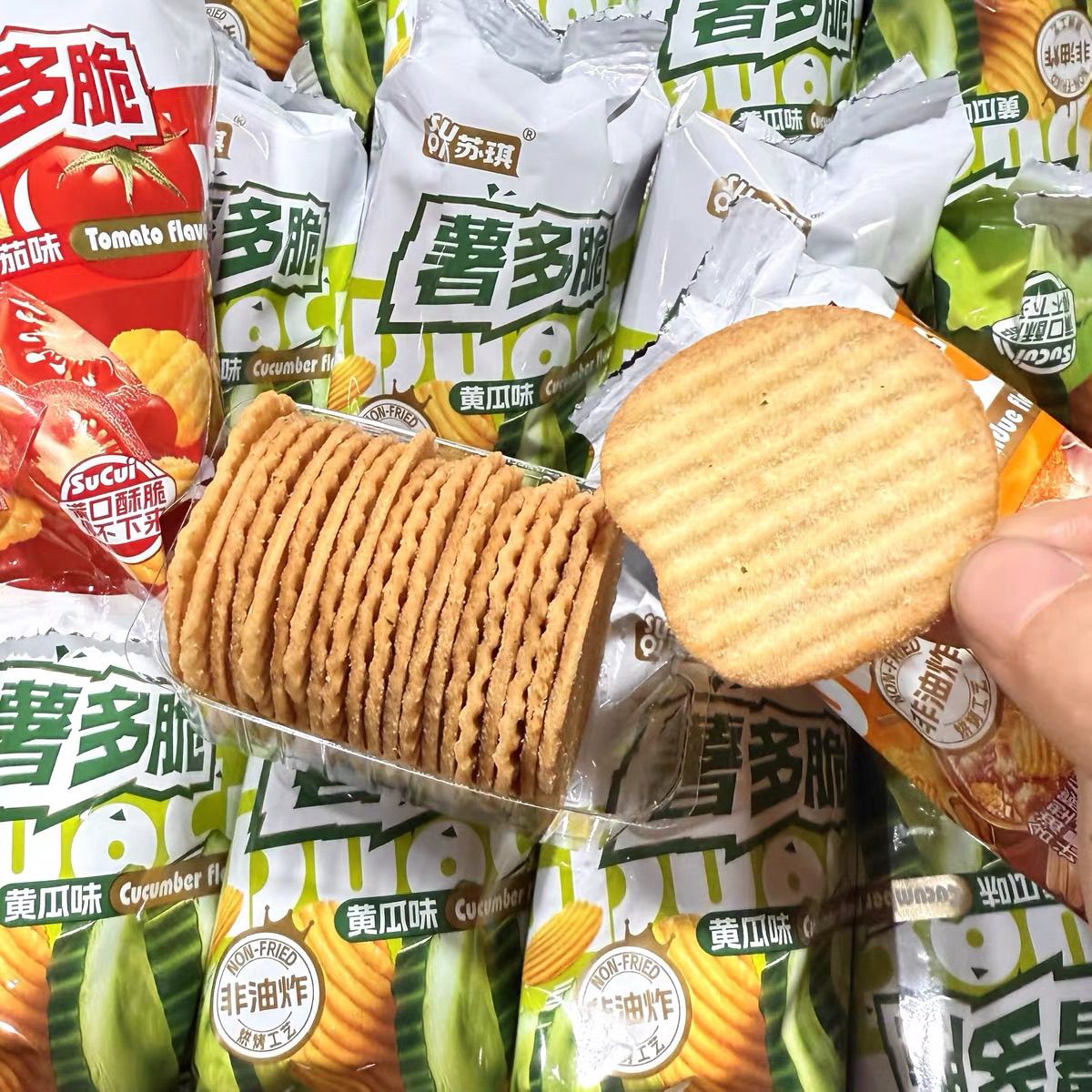 苏琪薯多脆膨化食品番茄黄瓜火锅味办公室解馋休闲零食