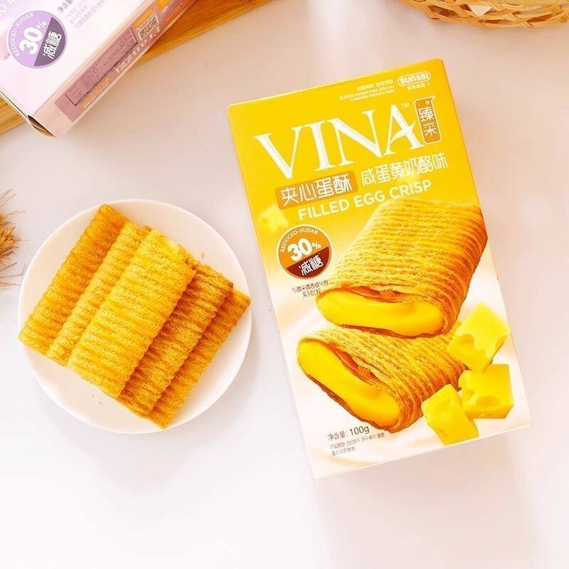 特价法丽兹臻夹心蛋卷减糖咸蛋网红解馋香芋饼干休闲食品60100