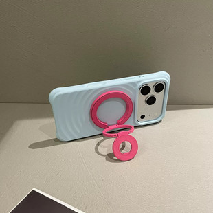 多巴胺磁吸旋转手机支架双面指环扣三折叠支撑架车载强磁环形吸附