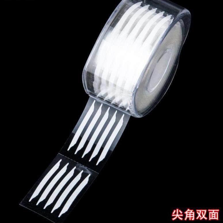 双眼皮贴隐形透明无痕尖角型蕾丝防水肤色仿真伪装橄榄爱心卷筒