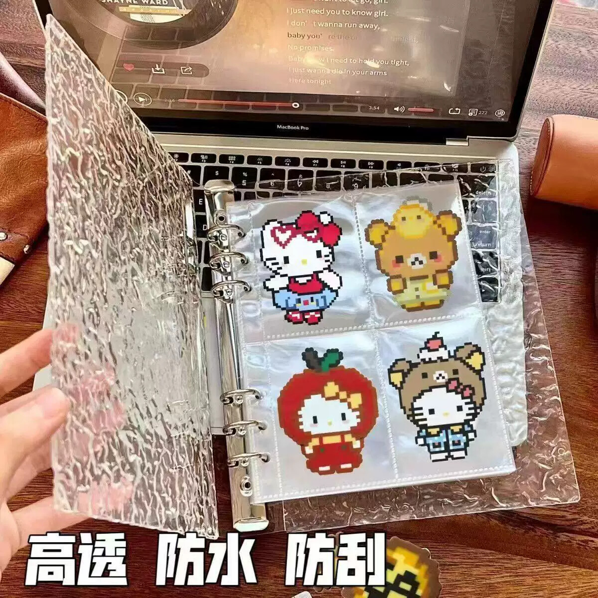 拼豆成品收纳纳册四宫格九宫格ins吧唧大容量小卡高颜值绑带藏册图片