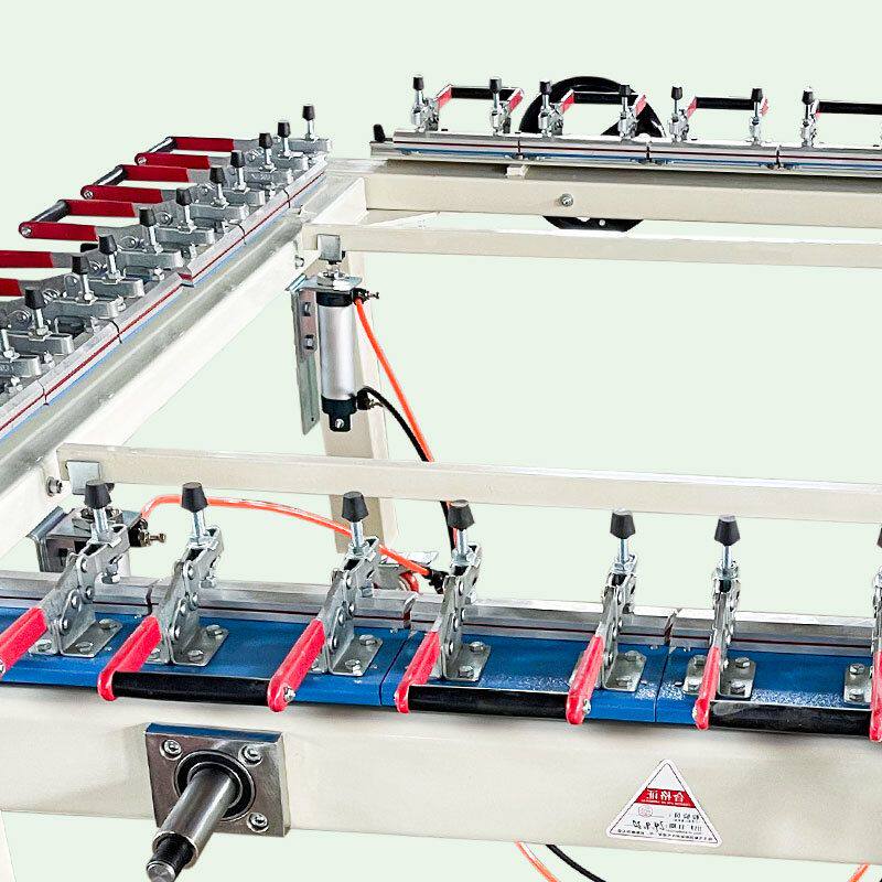 机械式链条拉网机丝网印刷气动绷网机单双夹头高张力自动拉网设备