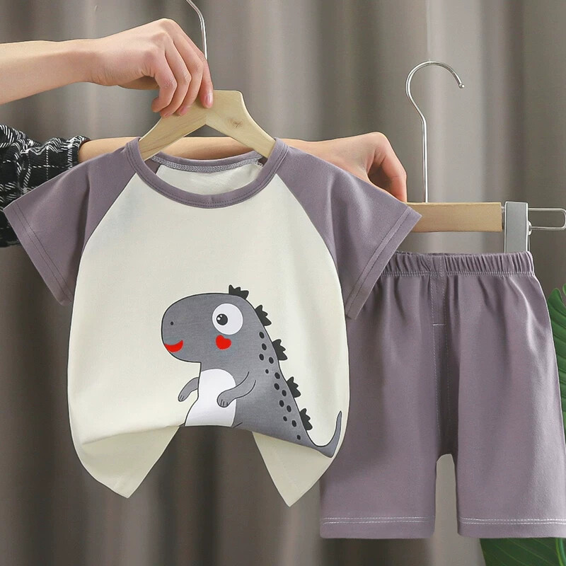 婴儿衣服夏季薄款纯棉短袖卡通儿连身衣/爬服/哈衣
