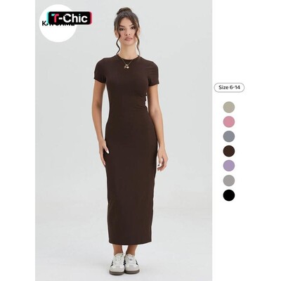 Womens Casual SlimFit Summer Dress Kint Fabric Moderate