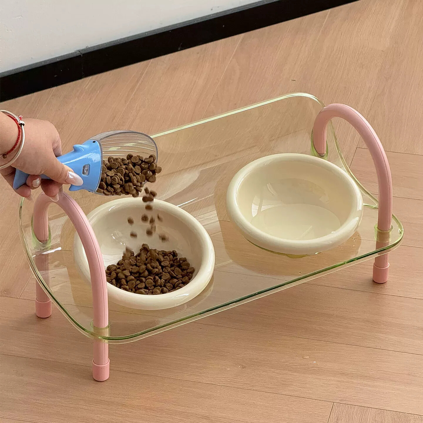 猫碗狗碗猫食盆狗盆宠物碗猫咪饭碗水碗慢食碗增高架保护颈椎双碗