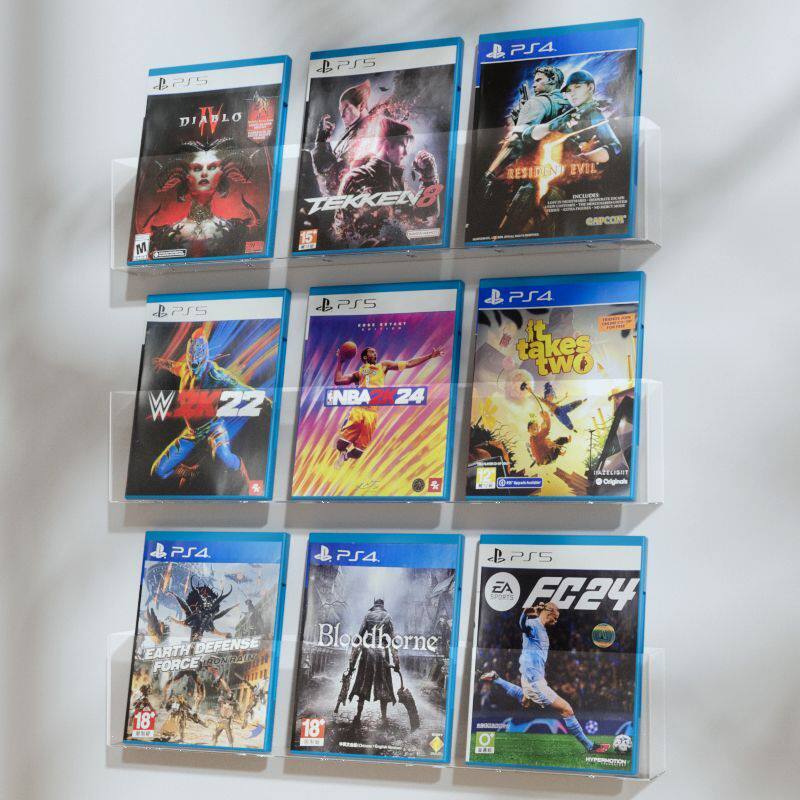 PS4PS5游戏光盘收纳盒switch游戏碟展示墙架免钉置物架亚克力CD架