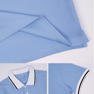 小学生校服短袖纯棉T恤翻领polo衫徽章定制男女中小学生班服上衣