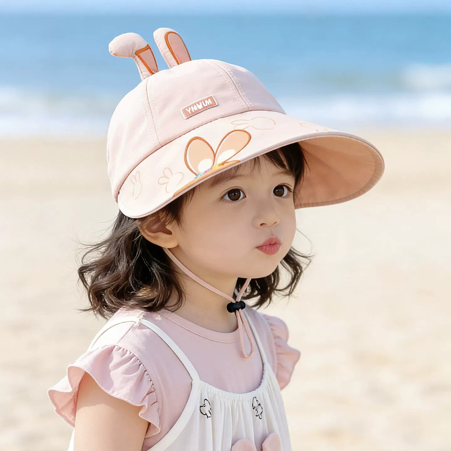 儿童遮阳帽子春秋薄款可爱大帽檐防晒鸭舌帽女宝宝出游棒球帽夏天