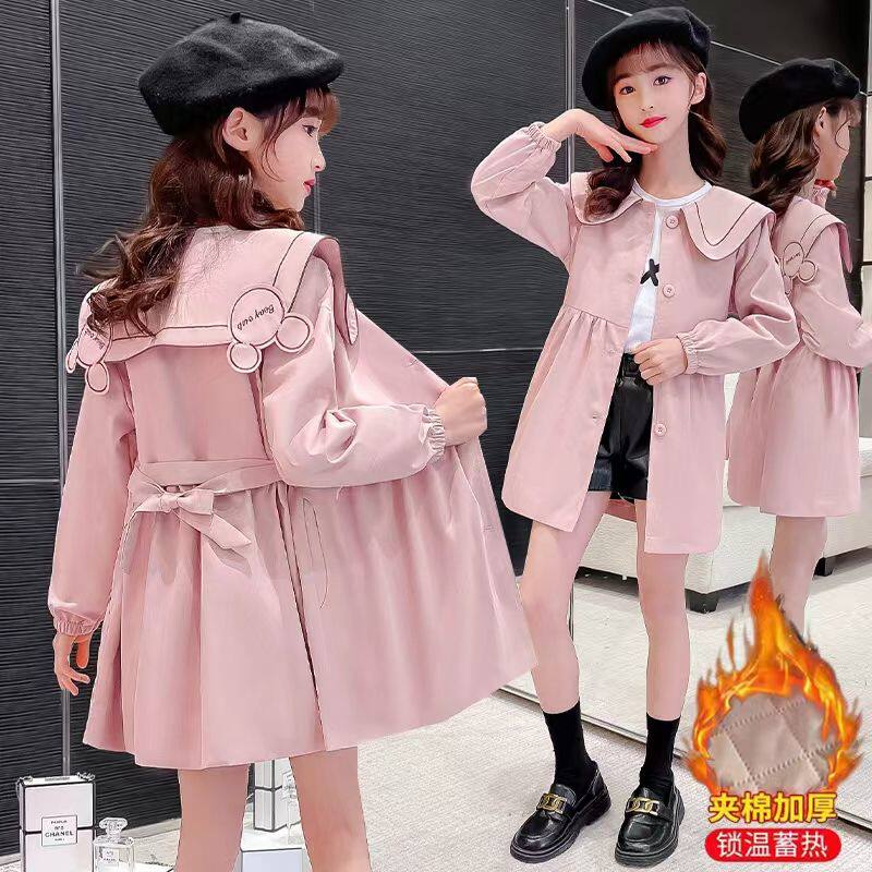 女童小孩外套2024新款春季韩版中大童儿童外穿女孩春秋款时尚风衣