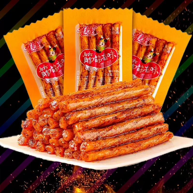 !新疆包邮西藏佳龙辣条筋筋筋有味30g麻辣素牛筋儿时休闲怀旧零食