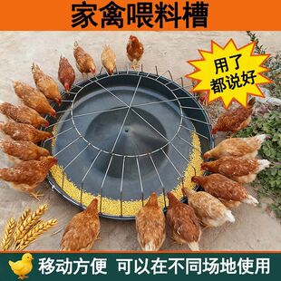 喂鸡专用食槽养鸡自动喂食器散养鸡喂鸡神器打不翻鸡鸭鹅牛筋盆