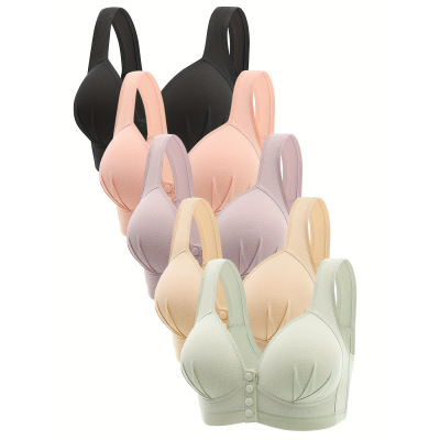 B 95277 Front Buckle Nursing Bras 前扣哺乳无钢圈文胸跨境