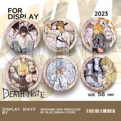 死亡笔记周边夜神月L谷子二次元动漫马口铁镭射徽章吧唧胸针礼物