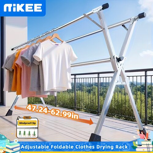A 58283 Foldable floor clothes rack 折叠落地晾衣架跨境速