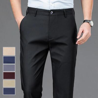 L 24870 Men elastic straight formal pants 男士弹力直筒西装裤