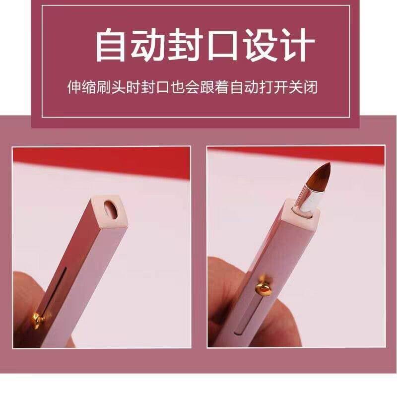 伸缩式双头口红刷便携式唇刷初学者唇线笔涂口红专用化妆工具