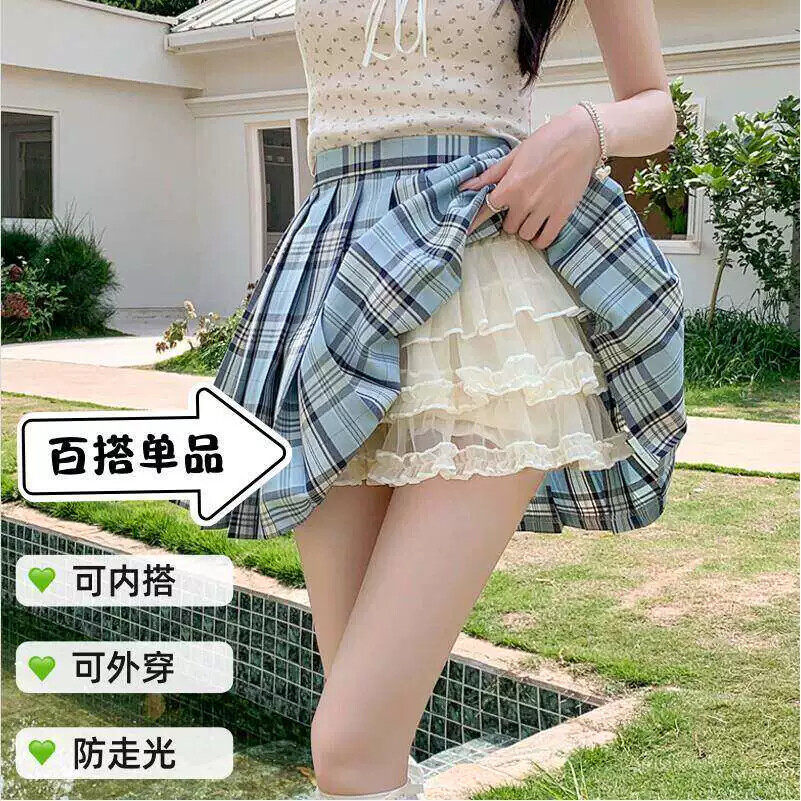 Lolita南瓜裤裙撑夏季蓬蓬裙内搭蛋糕裙jk打底裤蕾丝网纱安全裤