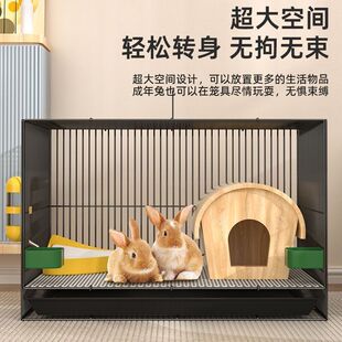 兔兔专用新型笼子兔笼加密兔子笼子家用大号室内养兔专用厕所自动