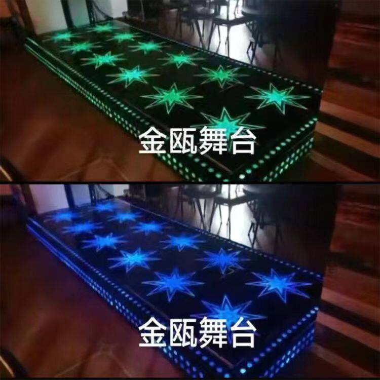 酒吧亮光蹦迪弹簧舞台ktv舞池清吧表演台发光蹦迪弹簧舞台定做