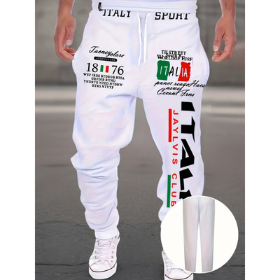 F 87982 Flame Print Fleece Sweatpants 火焰印花抓绒卫裤