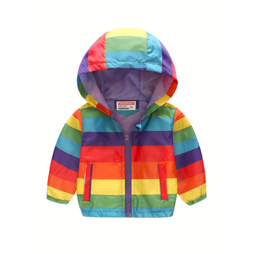 K 62363 Printed Kids Hooded Zipper Jacket 印花图案儿童连帽夹